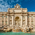 The Famous Trevi Fountain , rome, Italy.